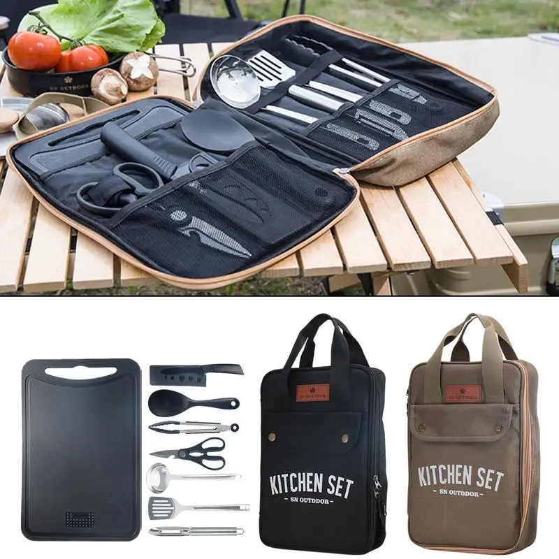 Camping Cooking And Dining Set - Набор походной кухонной утвари из 8