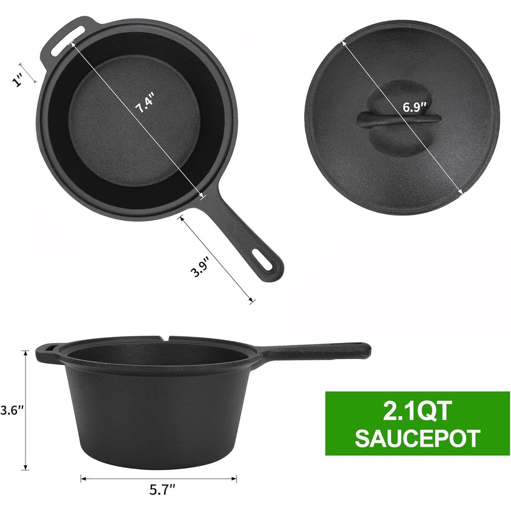 Набор из 8 предметов: чугунная – обзор и цена Camping Cooking Dutch Oven